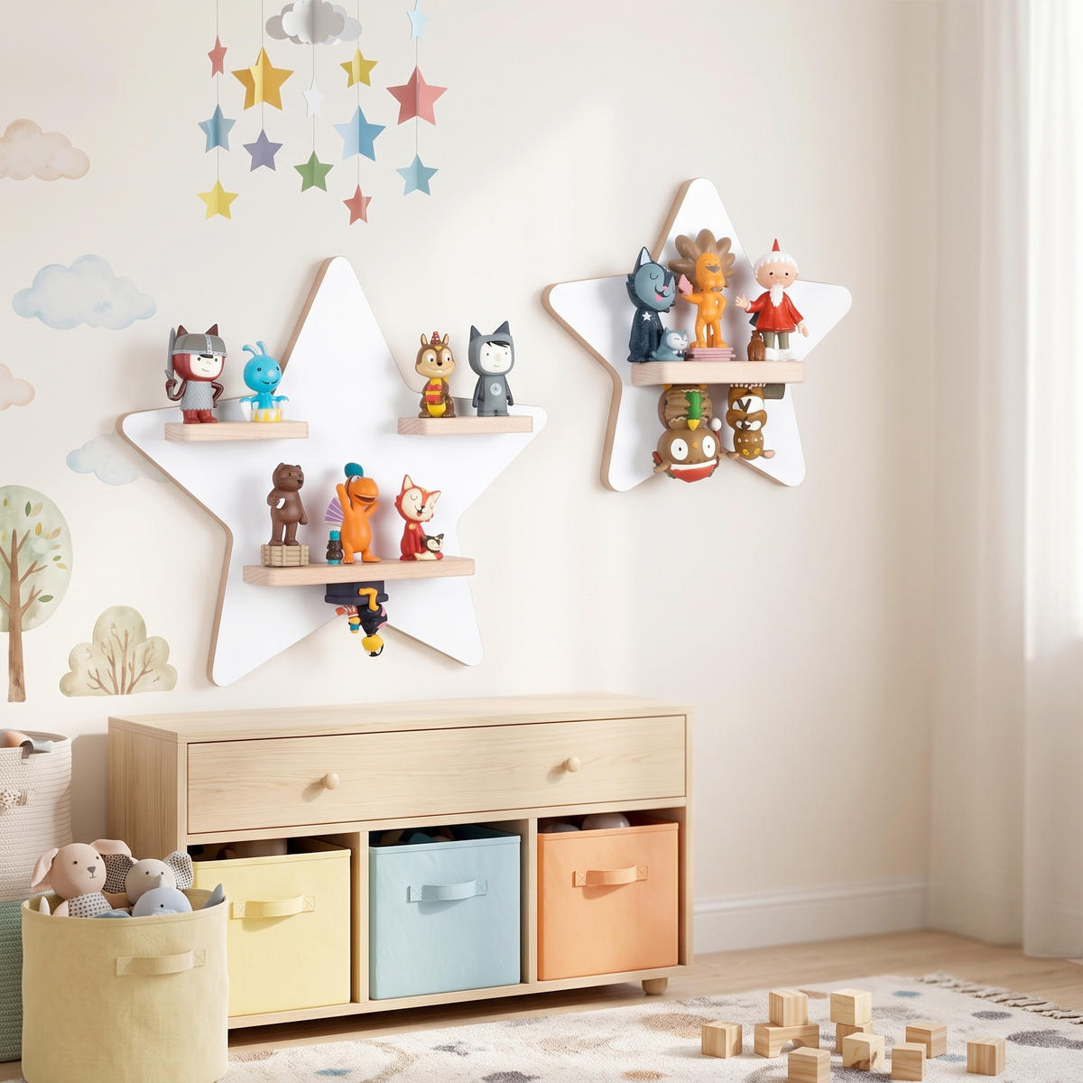 KINDERREGAL  - Weiss, Modern, Holzwerkstoff (33/33/5cm) - Livetastic