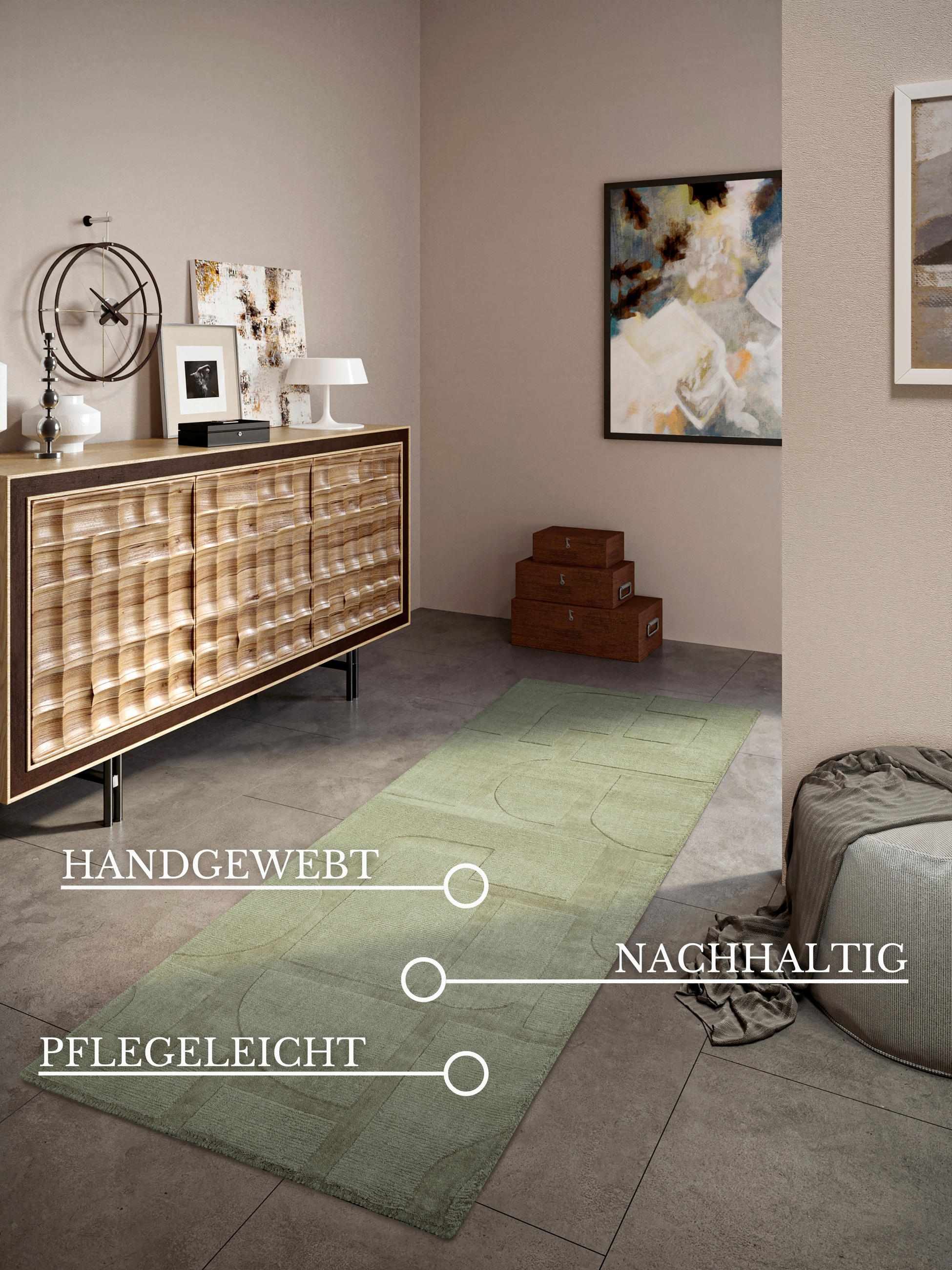 LÄUFER 80/250 cm Kollektion 1906  - Grün, Basics, Textil (80/250cm) - Villeroy & Boch