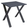 SCHREIBTISCH 80/80/76 cm  in Anthrazit, Schwarz  - Anthrazit/Silberfarben, Design, Holzwerkstoff/Metall (80/80/76cm) - MID.YOU