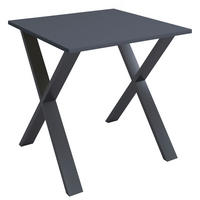 SCHREIBTISCH 80/80/76 cm  in Anthrazit, Schwarz  - Anthrazit/Silberfarben, Design, Holzwerkstoff/Metall (80/80/76cm) - MID.YOU