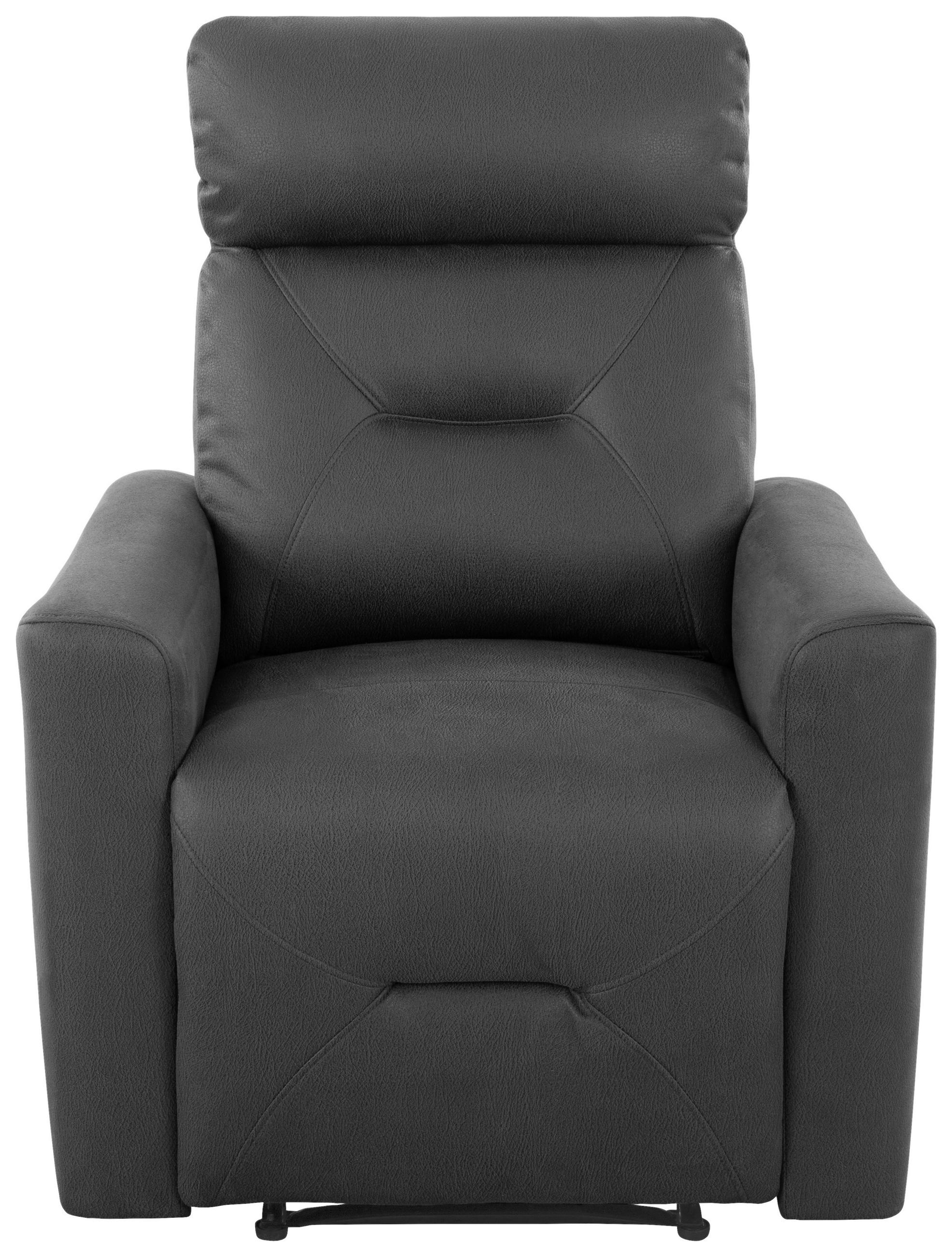 SITZGARNITUR Mikrofaser Grau  - Schwarz/Grau, Design, Textil/Metall - Livetastic