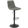 BARHOCKER Mikrofaser Grau Sitzfläche 360° drehbar  - Grau, KONVENTIONELL, Textil/Metall (43/113/44cm) - Carryhome