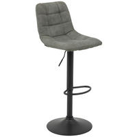 BARHOCKER Mikrofaser Grau Sitzfläche 360° drehbar  - Grau, KONVENTIONELL, Textil/Metall (43/113/44cm) - Carryhome