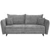 SOFA LEŽAJ svetlosiva  - svetlosiva/crna, Konvencionalno, tekstil/drvo (238/99/108cm) - Carryhome