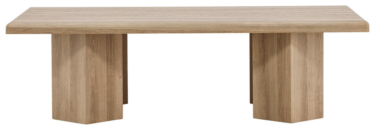 COUCHTISCH Pappel furniert 140/80/40 cm quadratisch Hellbraun  - Hellbraun, Design, Holz (140/80/40cm) - Livetastic