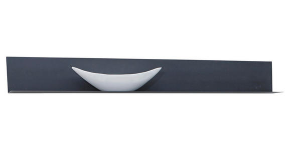 WANDBOARD in 154/19/20 cm Anthrazit - Anthrazit, Natur, Metall (154/19/20cm) - Valnatura