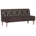 SITZBANK 168/92/76 cm Chenille, Flachgewebe Braun, Grün, Schwarz, Hellbraun massiv Holz  - Hellbraun/Eichefarben, ROMANTIK / LANDHAUS, Holz/Textil (168/92/76cm) - Landscape