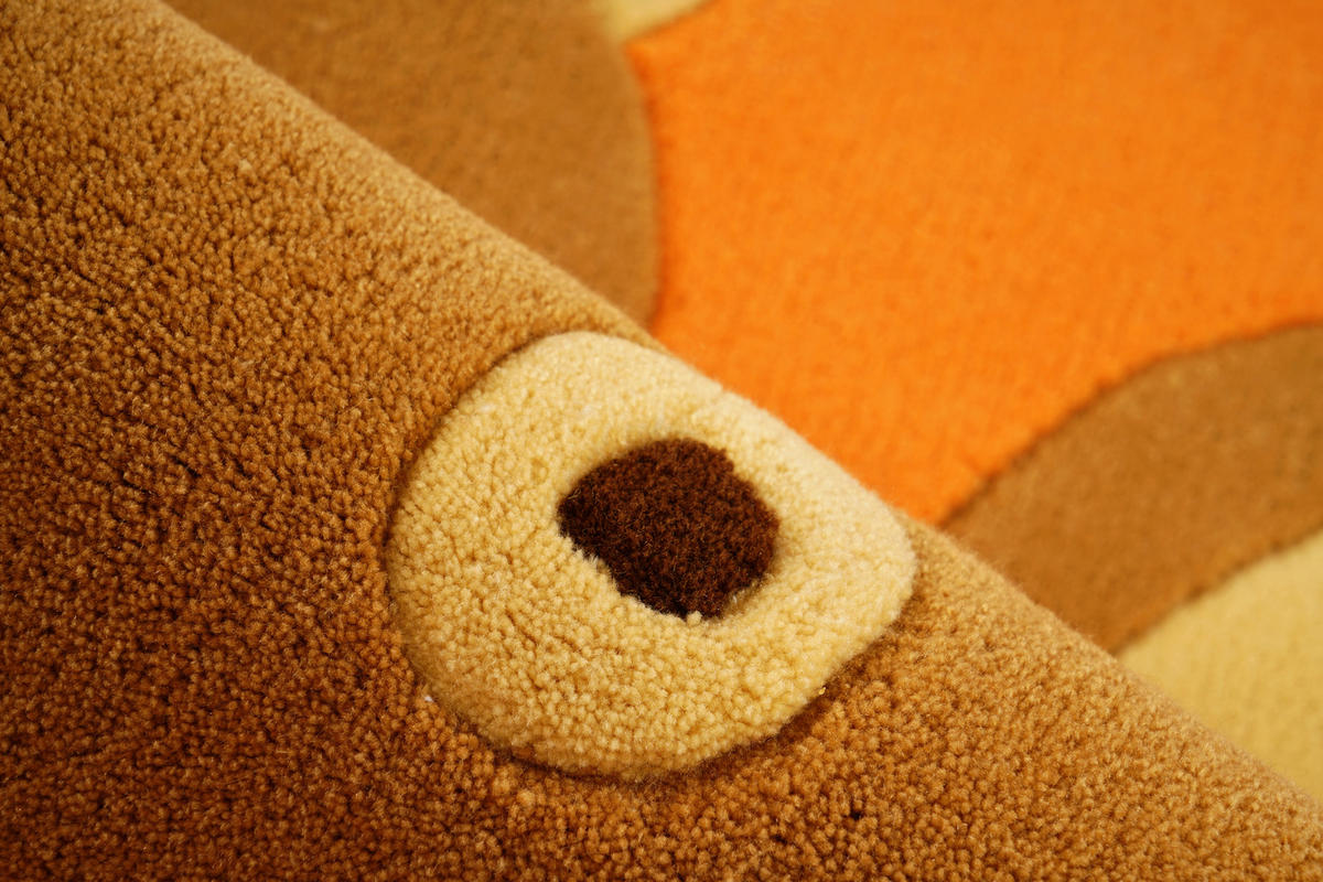 FLACHWEBETEPPICH  Wohnzimmer 130/130 cm Orange quadratisch  - Orange, Basics, Textil (130/130cm) - Kayoom
