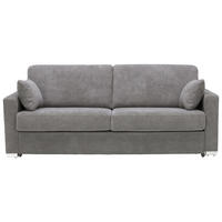 SCHLAFSOFA in Textil Dunkelgrau  - Chromfarben/Dunkelgrau, Konventionell, Textil/Metall (208/86/97cm) - Novel