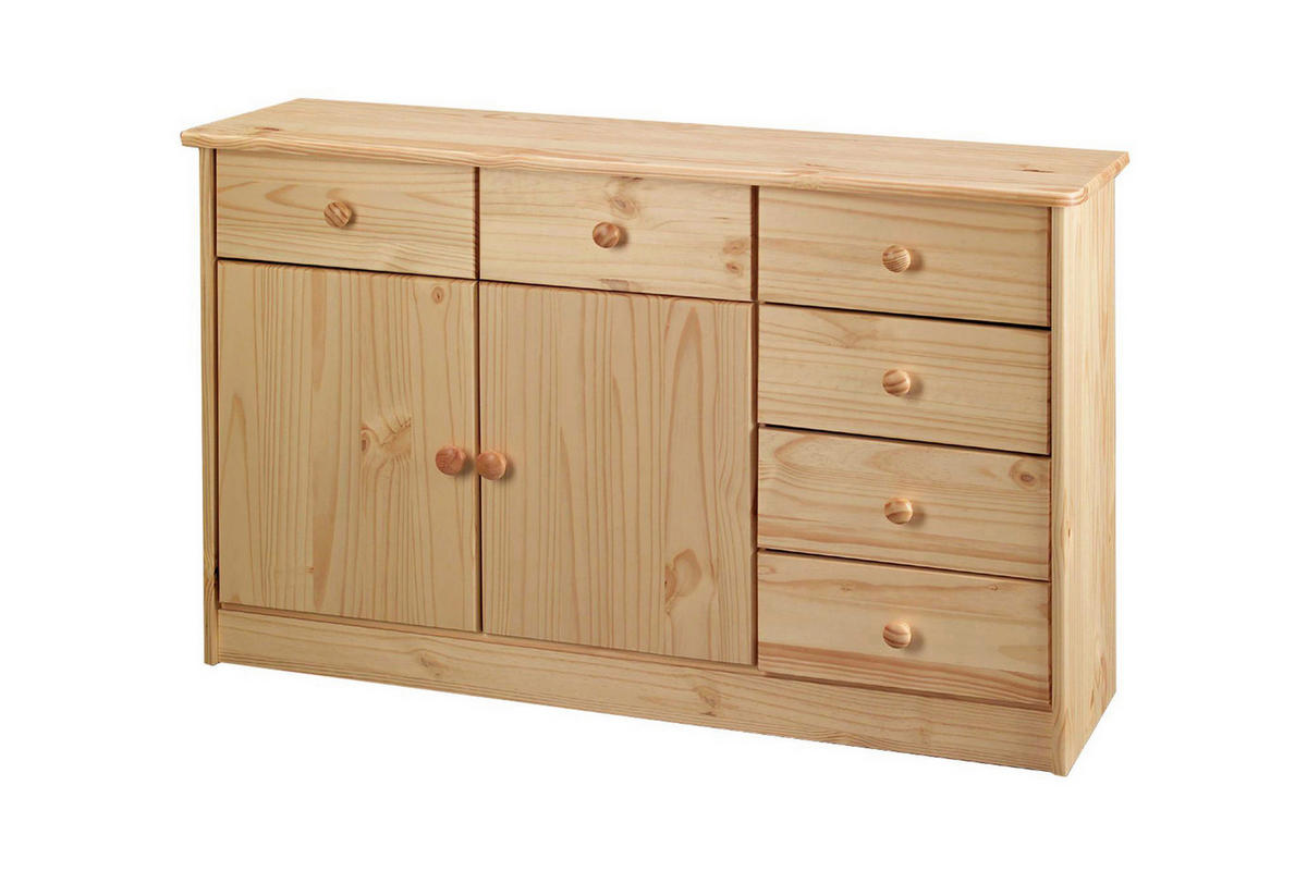 KOMMODE  in 118/75/35 cm  - Naturfarben, Design, Holz (118/75/35cm) - Livetastic