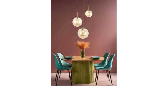 HÄNGELEUCHTE 46/40/120 cm - Goldfarben/Bernsteinfarben, Trend, Glas/Metall (46/40/120cm) - Novel