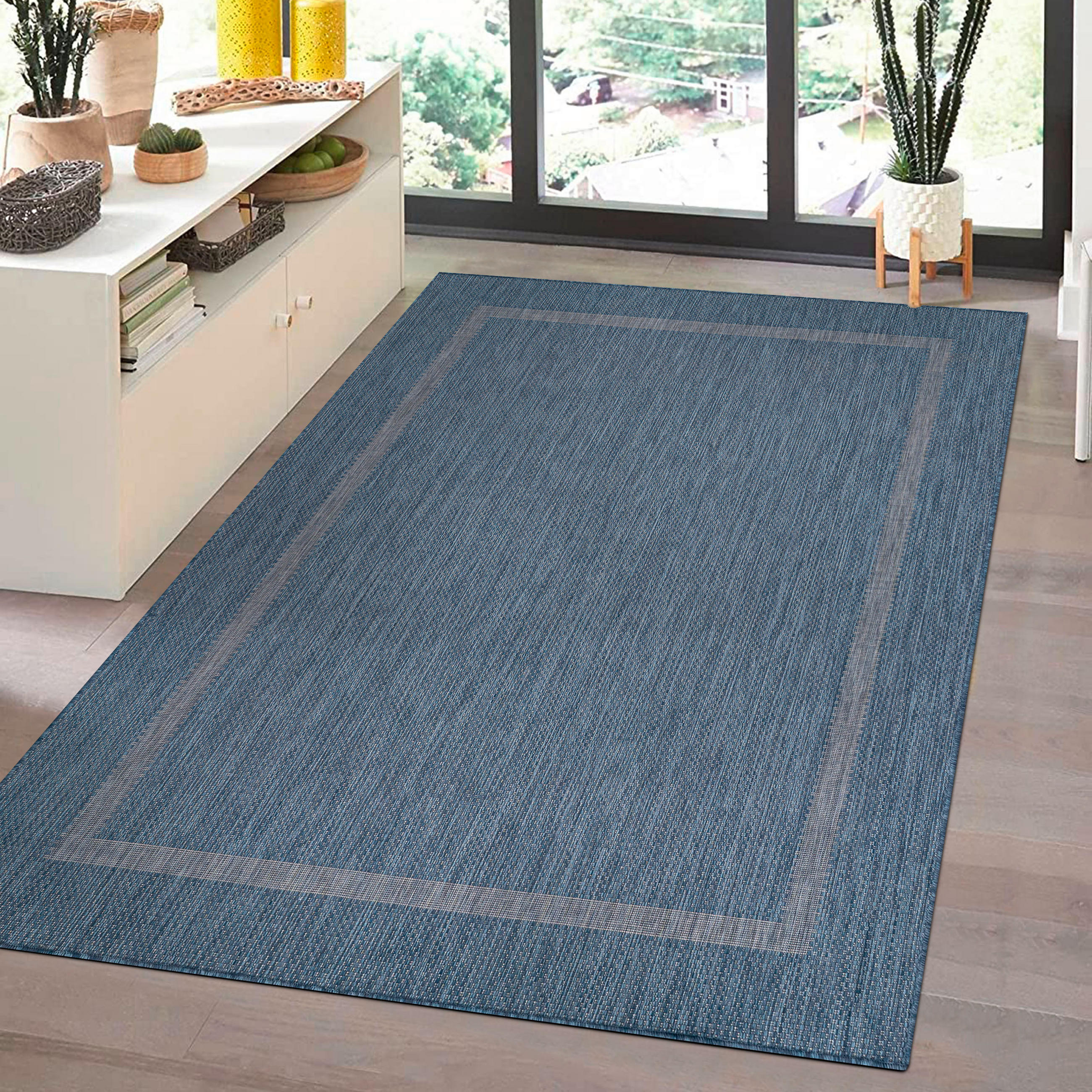 FLATVÄVD MATTA 140/200 cm Relax  - blå, Basics, textil (140/200cm) - Novel