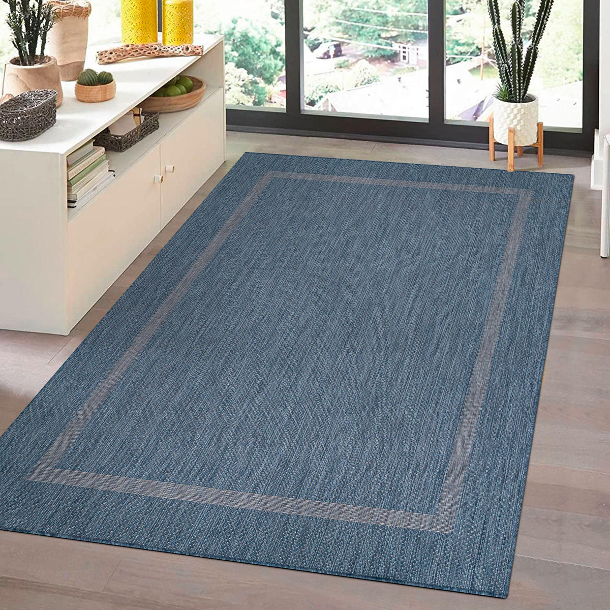 FLACHWEBETEPPICH 120/170 cm Relax Blau  - Blau, Basics, Textil (120/170cm) - Novel