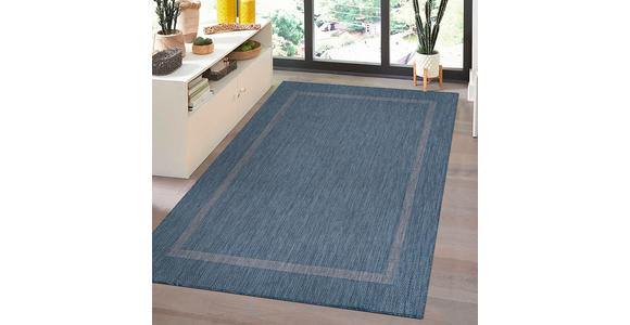 FLACHWEBETEPPICH 60/100 cm Relax  - Blau, Basics, Textil (60/100cm) - Novel