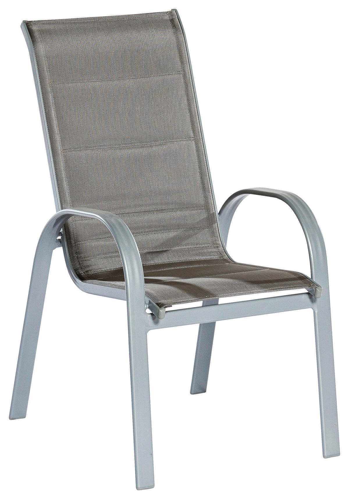 GARTENSET Aluminium  - Silberfarben/Braun, MODERN, Textil/Metall - Gardenson