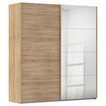 SCHWEBETÜRENSCHRANK  in Sonoma Eiche  - Sonoma Eiche, Design, Glas/Holzwerkstoff (201/223/68cm) - Novel