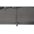 ECKSOFA in Cord Dunkelgrau  257/226 cm  - Dunkelgrau/Silberfarben, Design, Textil/Metall (257/226cm) - Xora