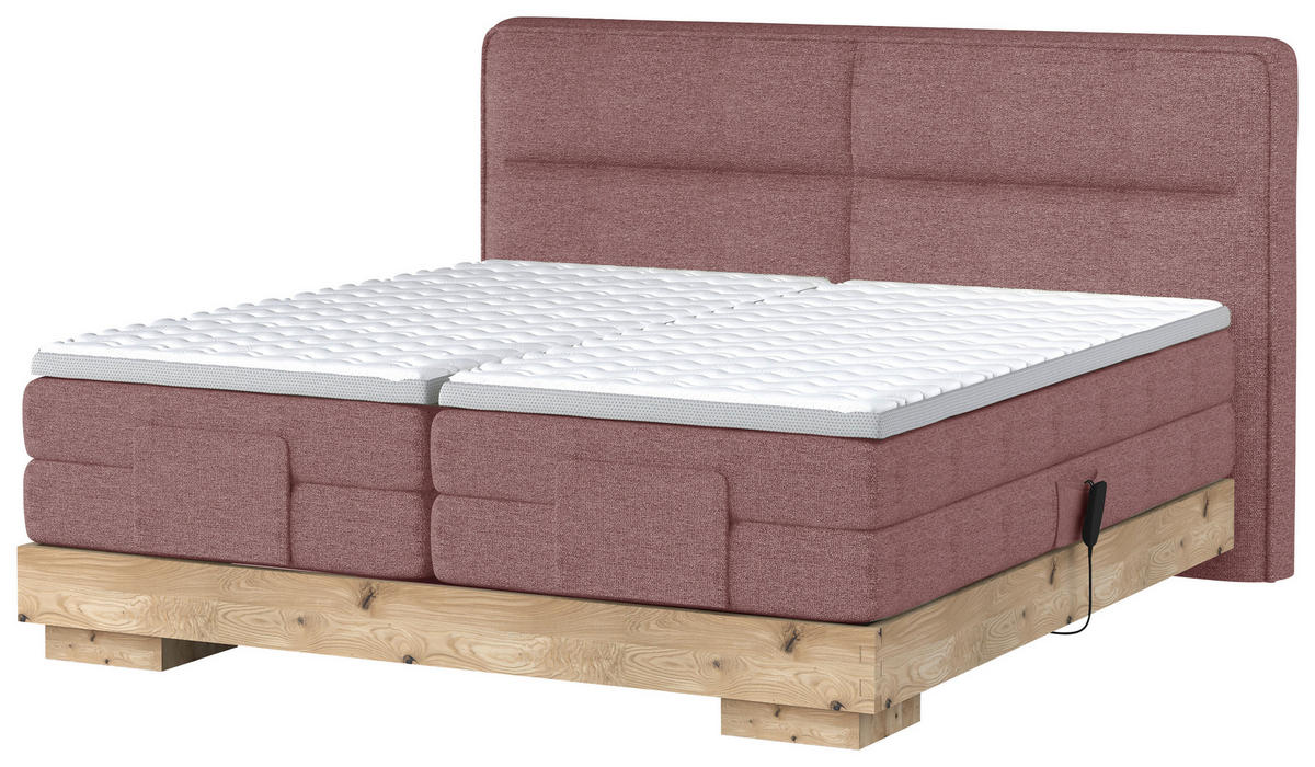 BOXSPRINGBETT 180/200 cm  in Braun, Eichefarben  - Eichefarben/Braun, Natur, Holz/Textil (180/200cm) - Valnatura