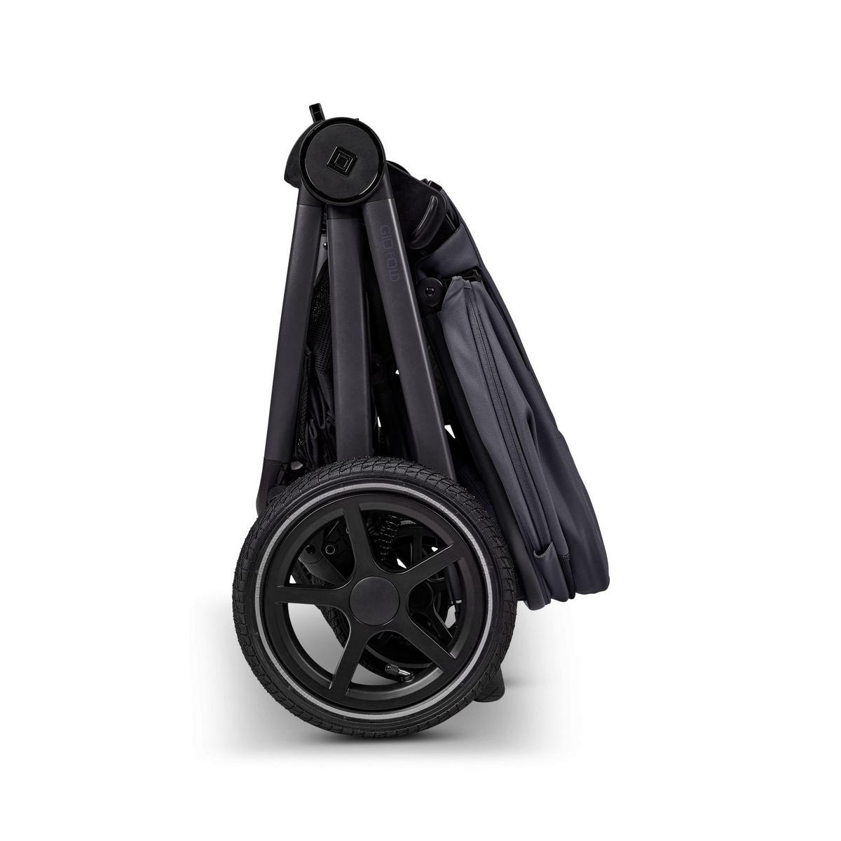 KINDERWAGENSET  GIO FOLD SET AIR  graphite  - Hellgrau/Grau, Basics, Textil/Metall (120/58/92cm) - Moon Edition