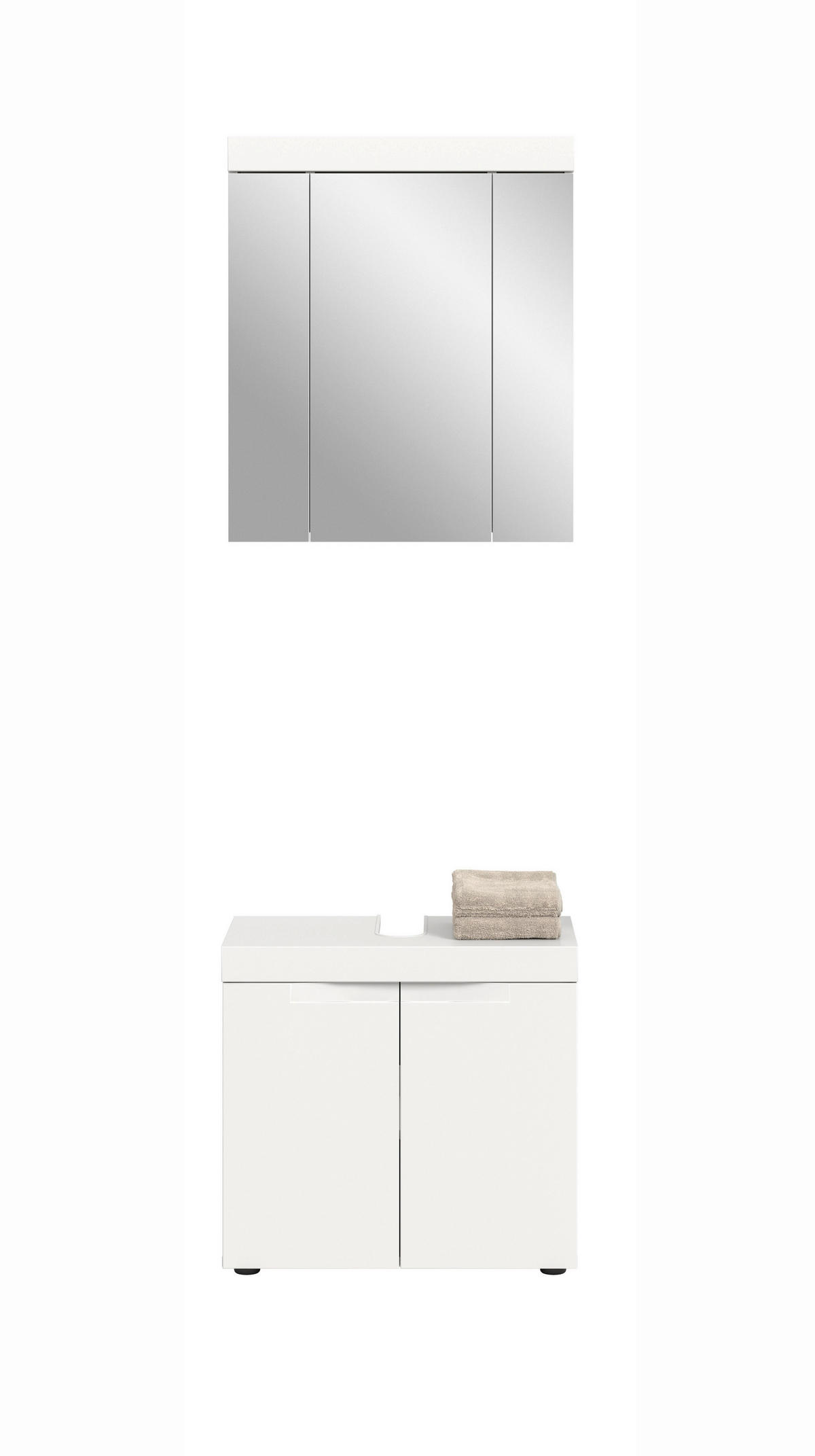 BADRUM 60 cm  - vit/svart, Trend, trämaterial/glas (60cm) - MID.YOU