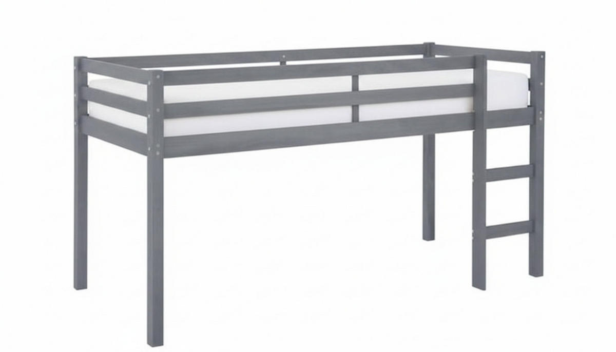HOCHBETT 90/200 cm,  in Grau, Leiter, Lattenrost  - Grau, MODERN, Holz (90/200cm) - MID.YOU