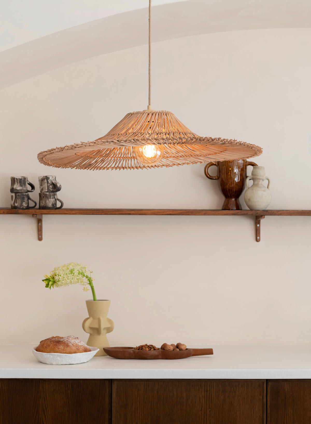 HÄNGELEUCHTE Good & Mojo 70/14 cm   - Naturfarben, Basics, Holz (70/14cm) - Good & Mojo