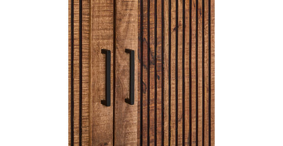 SIDEBOARD  175/80/40 cm 3 Schublade(n)  - Schwarz/Naturfarben, LIFESTYLE, Glas/Holz (175/80/40cm) - Landscape
