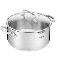 PÖRKÖLTES FŐZŐEDÉNY 2.8 l  - világosszürke/szürke, Basics, üveg/fém (15.65cm) - Tefal