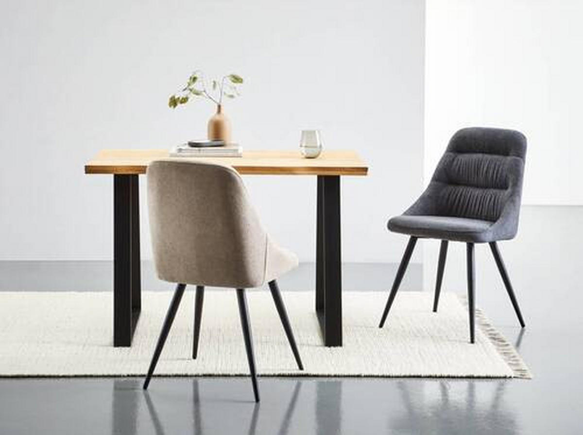 STOL, kovina, tekstil antracit  - črna/antracit, Design, kovina/tekstil (48/85/56cm) - Carryhome