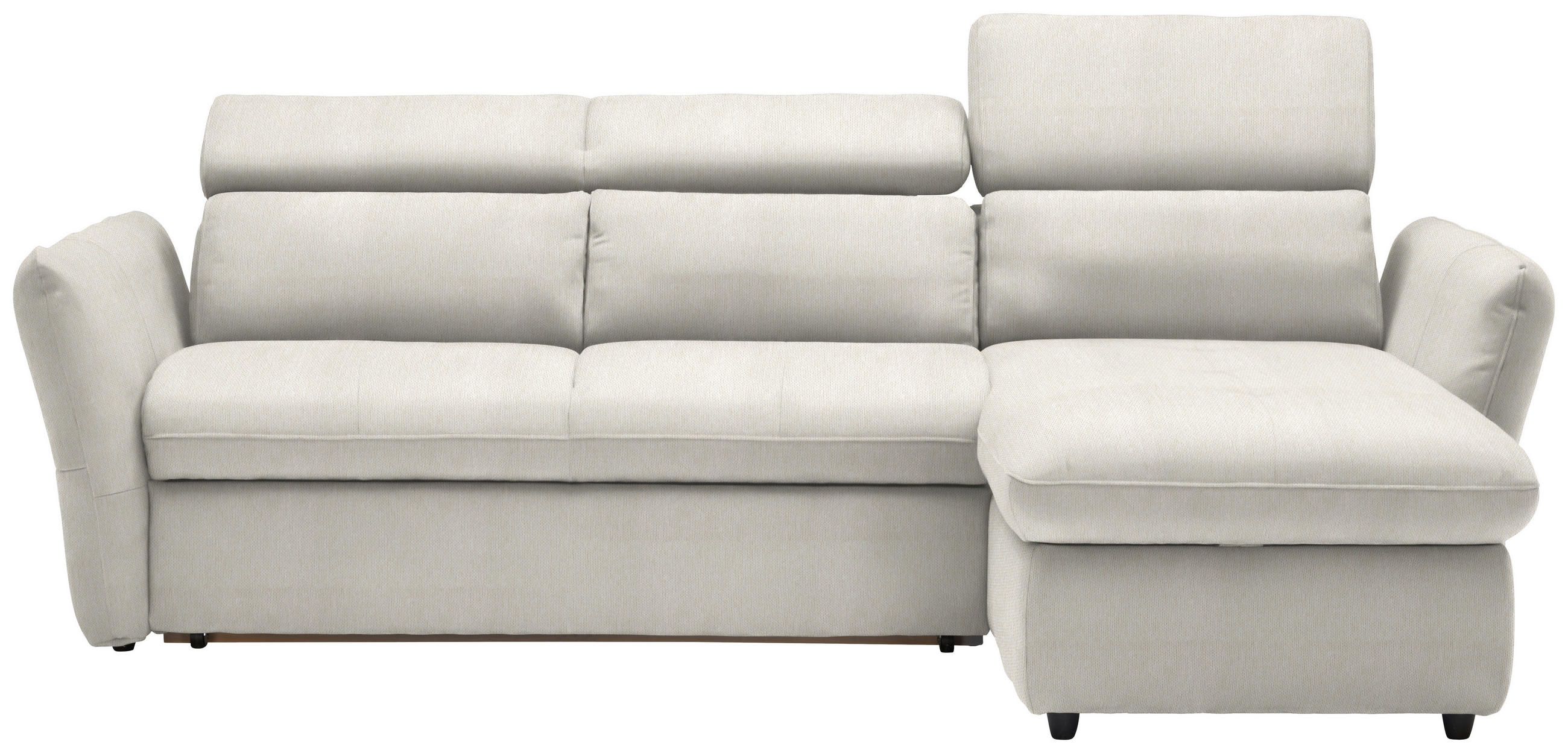 ECKSOFA  in Mikrofaser Beige  240/172 cm  - Beige/Schwarz, Design, Kunststoff/Textil (240/172cm) - Stylife