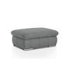 HOCKER in Textil Dunkelgrau  - Chromfarben/Dunkelgrau, Design, Textil/Metall (101/45/74cm) - Livetastic