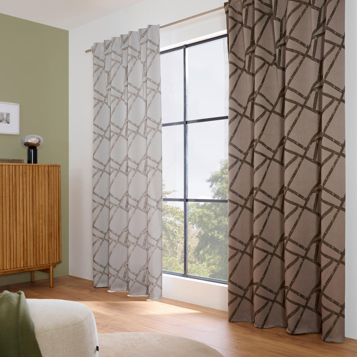 HOTOVÝ ZÁVES, nepriehľadné, 140/245 cm - strieborná, Design, textil (140/245cm) - Esposa