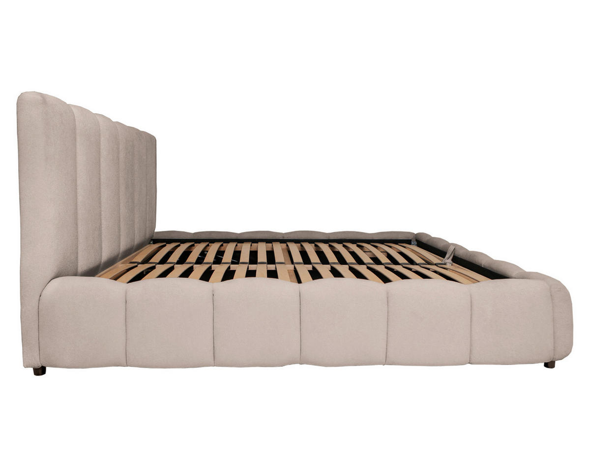 POLSTERBETT Lattenrost, Bettkasten Beige 180/200 cm  - Beige/Schwarz, KONVENTIONELL, Holz/Kunststoff (180/200cm) - Carryhome