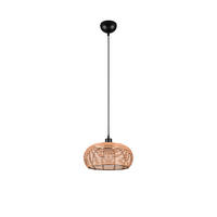 HÄNGLAMPA Inga 29/150 cm  - brun/svart, Natur, metall/trä (29/150cm) - Trio Leuchten