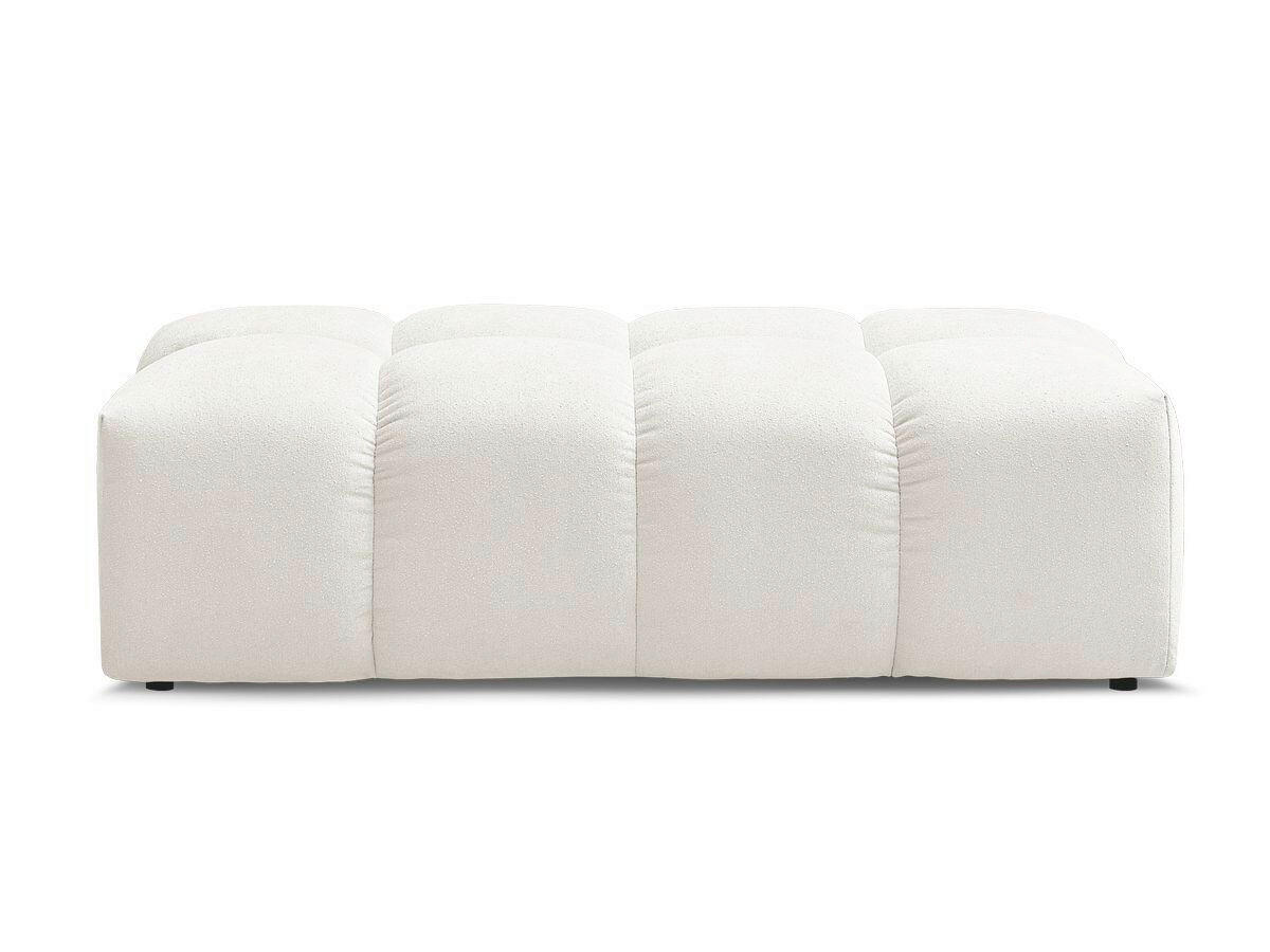 HOCKER EVEREST Struktur Weiß  - Schwarz/Weiß, MODERN, Kunststoff/Textil (140/70/40cm)