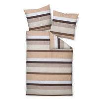 POSTEĽNÁ BIELIZEŇ, makosatén, piesková, 140/200 cm  - piesková, Modern, textil (140/200cm) - Janine