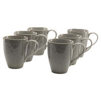 KAFFEEBECHERSET 6-teilig  - Grau, Trend, Keramik (300ml) - Creatable