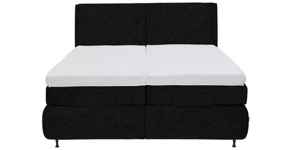 BOXSPRINGBETT 180/200 cm  in Schwarz  - Schwarz, KONVENTIONELL, Textil/Metall (180/200cm) - Dieter Knoll