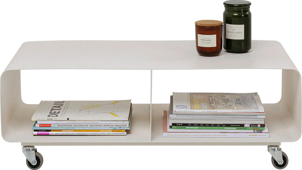 LOWBOARD  in 90/30/42 cm  - Creme, Basics, Metall (90/30/42cm) - Kare-Design