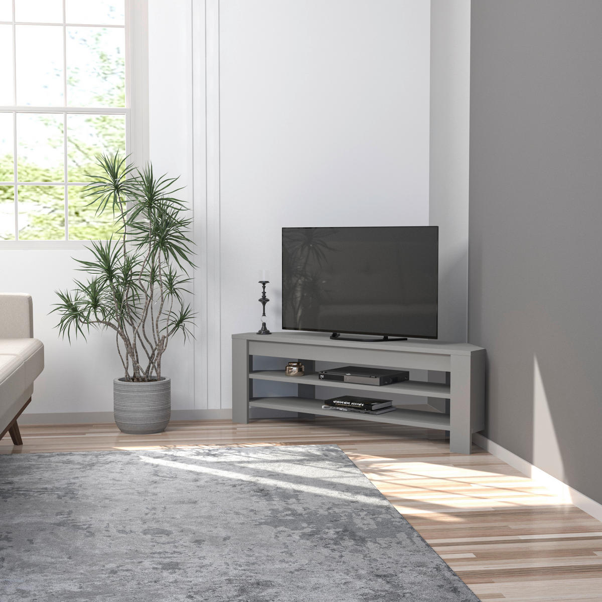 TV-ELEMENT - Grau, Design, Holz (30/40/120cm) - Livetastic