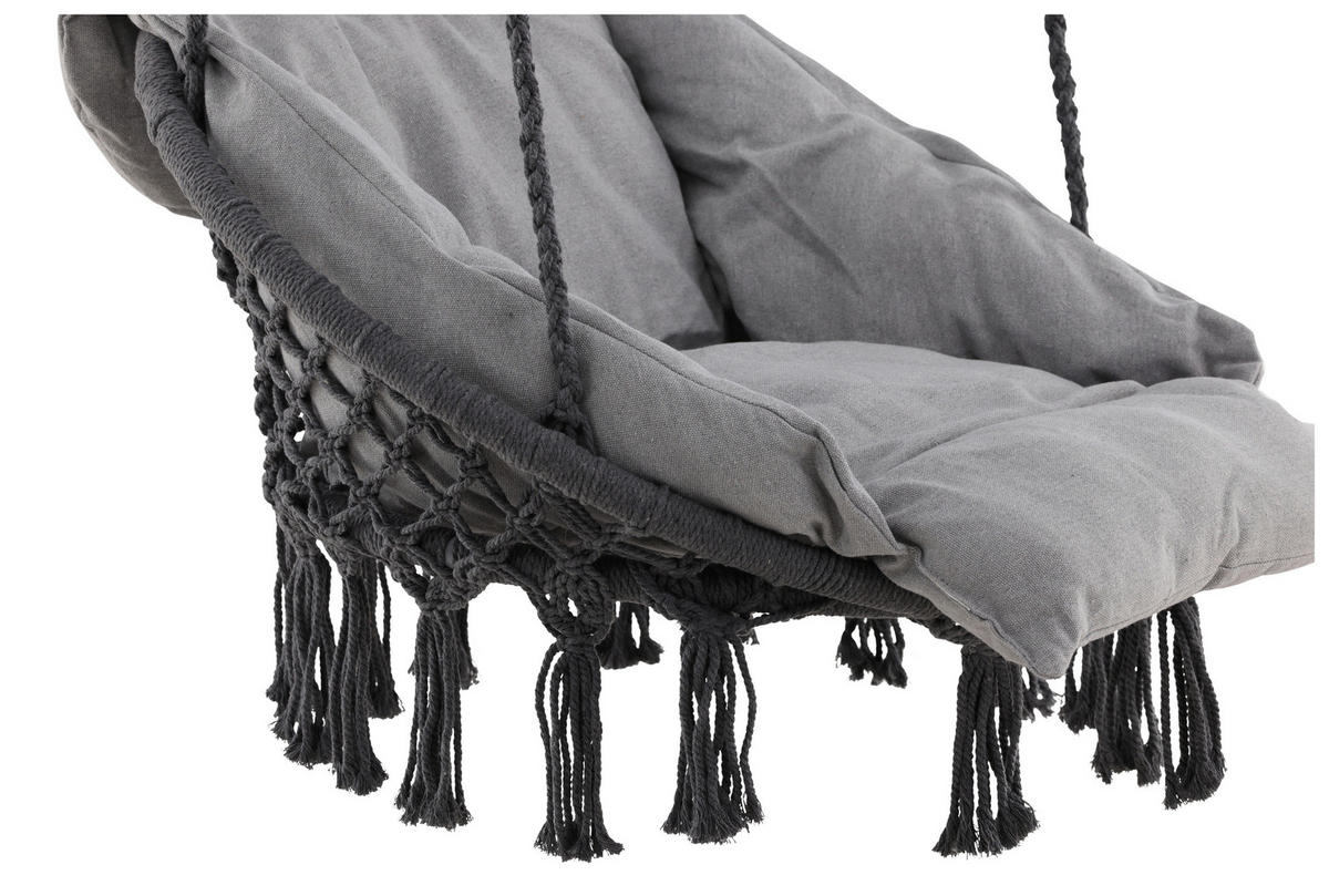 HÄNGFÅTÖLJ   80/90/60 cm  - grå, Klassisk, textil (80/90/60cm) - Gardenson