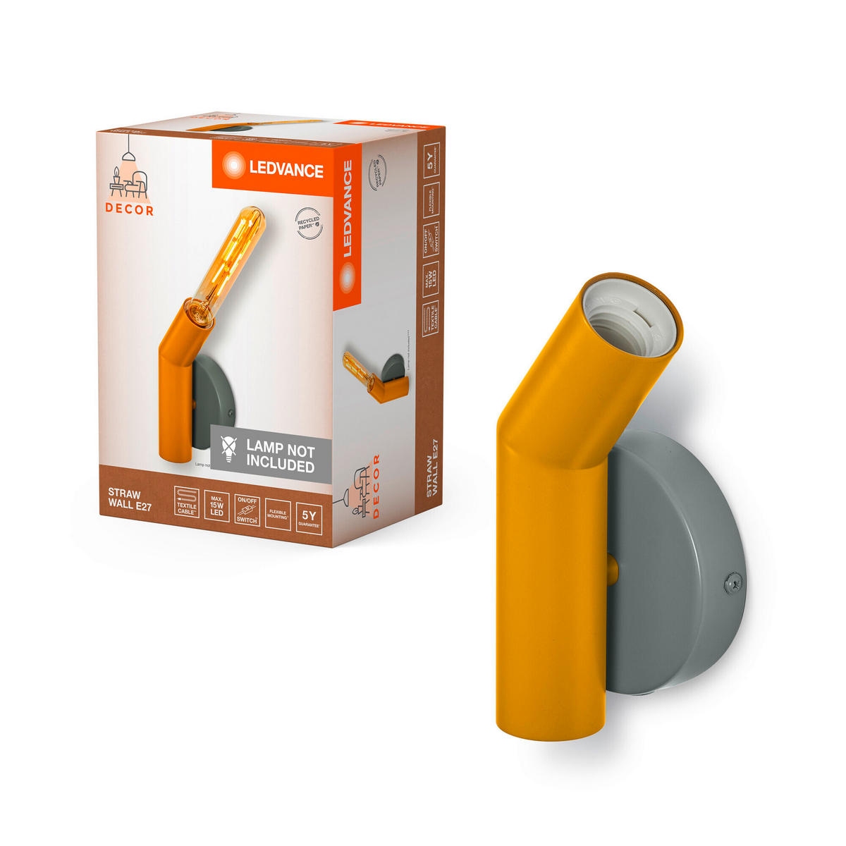 WANDLEUCHTE 10,8/7,7/18,3 cm   - KONVENTIONELL, Metall (10,8/7,7/18,3cm) - Ledvance
