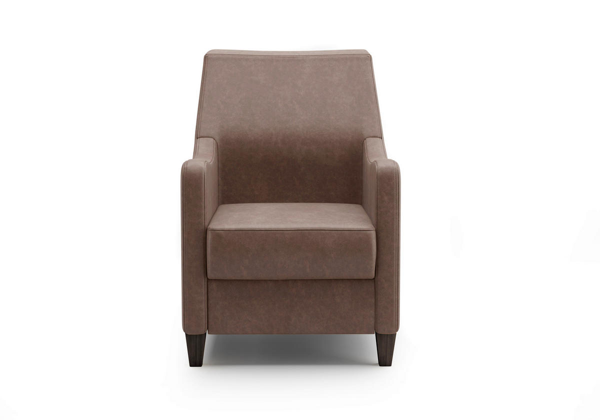 SESSEL in Mikrofaser Haselnussfarben  - Wengefarben/Haselnussfarben, KONVENTIONELL, Holz/Textil (70/93/75cm) - Sit & More