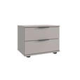 NACHTSCHRANK - Schwarz/Graphitfarben, Design, Holzwerkstoff/Kunststoff (52/40/38cm) - Carryhome