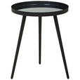 BEISTELLTISCH in Metall, Glas 40/40/50,5 cm  - Schwarz, Trend, Glas/Metall (40/40/50,5cm) - Carryhome
