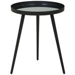 BEISTELLTISCH in Metall, Glas 40/40/50,5 cm  - Schwarz, Trend, Glas/Metall (40/40/50,5cm) - Carryhome