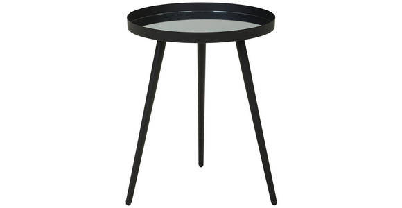 BEISTELLTISCH in Metall, Glas 40/40/50,5 cm  - Schwarz, Trend, Glas/Metall (40/40/50,5cm) - Carryhome