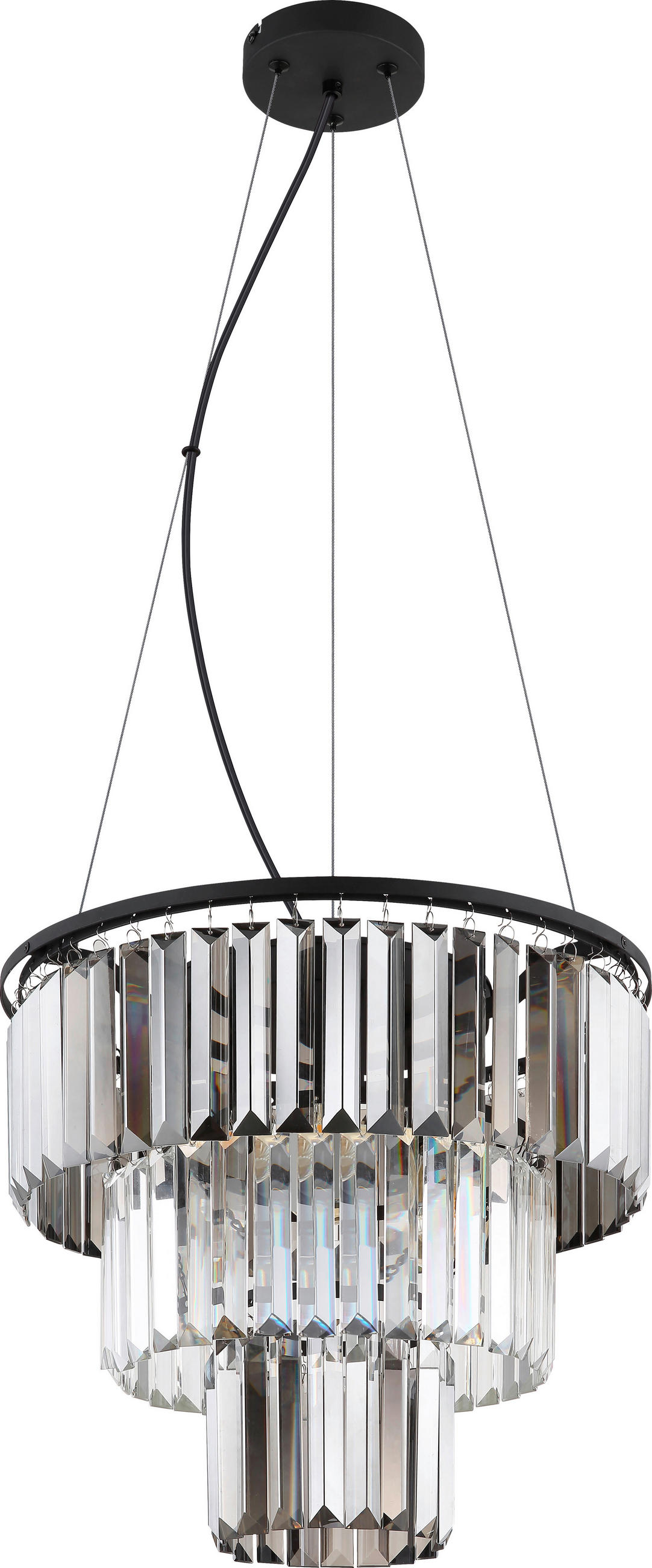 HÄNGELEUCHTE 40/120 cm   - Schwarz, MODERN, Kunststoff/Metall (40/120cm) - Collet's Monde