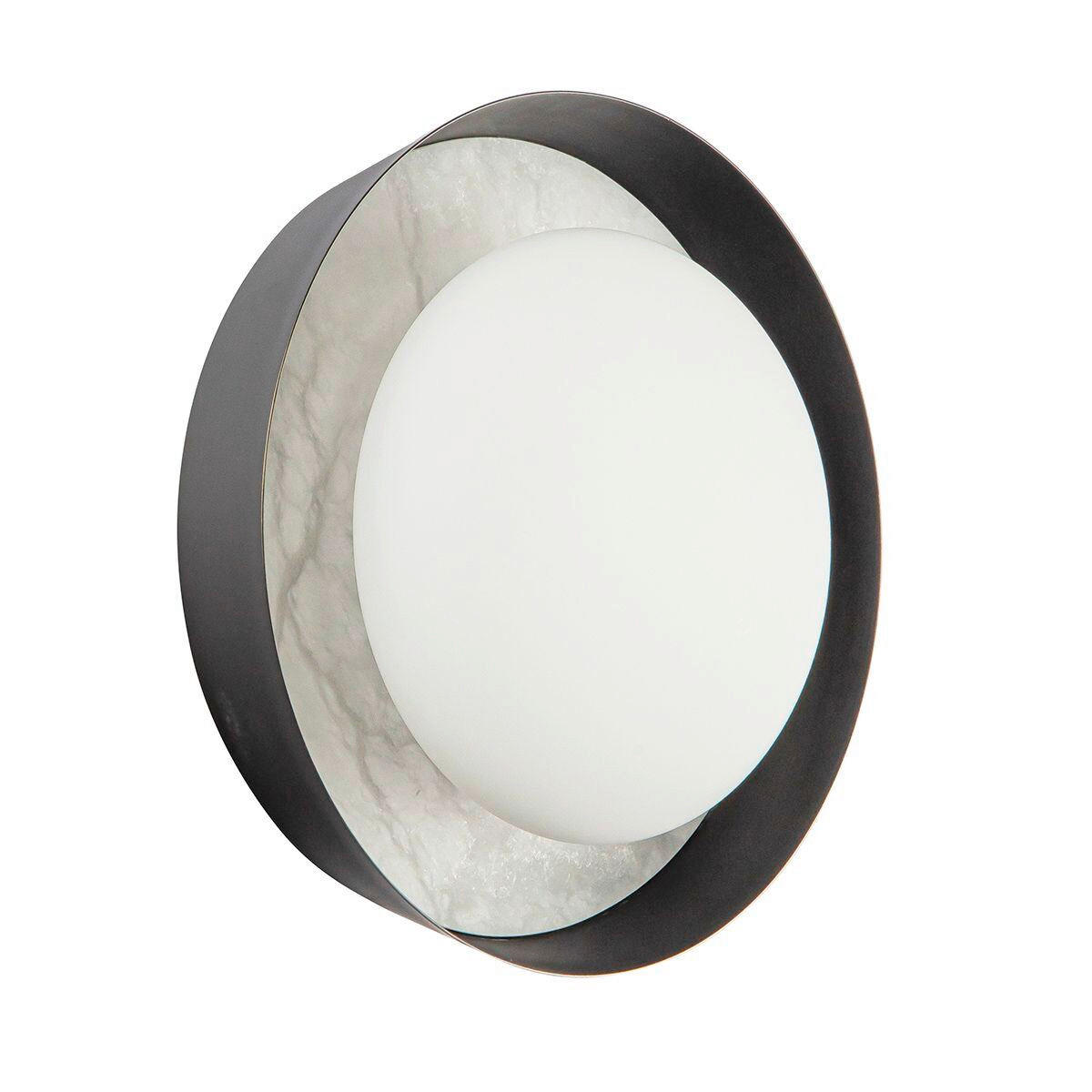 LED-WANDLEUCHTE 21,6/9,1 cm    - Graubraun, KONVENTIONELL, Glas/Stein (21,6/9,1cm) - Elstead Lighting