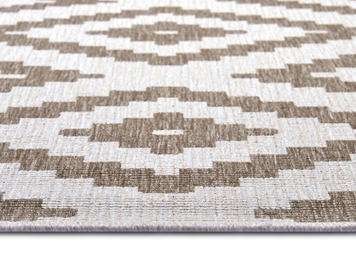 OUTDOORTEPPICH 80/250 cm Twin Creme, Cappuccino  - Creme/Cappuccino, Basics, Kunststoff (80/250cm)